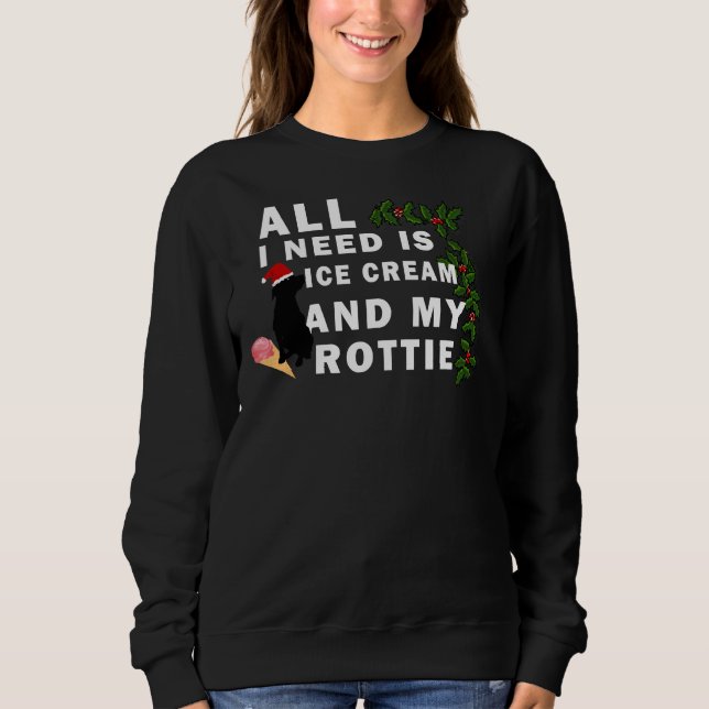 Alles, was ich brauche, ist Eiscreme und meine Rot Sweatshirt (Vorderseite)