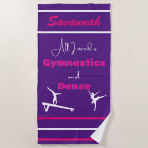 Alles was ich brauche ist Gymnastik und Dance Beac Strandtuch