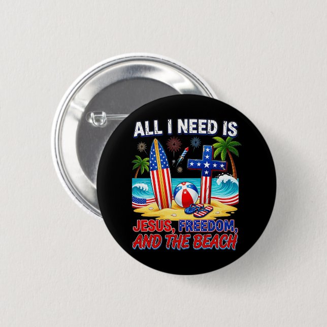 ALLES WAS ICH BRAUCHE IST JESUS BUTTON (Vorne & Hinten)