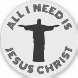 Alles was ich brauche ist Jesus Christus - v2 (sch Aufkleber