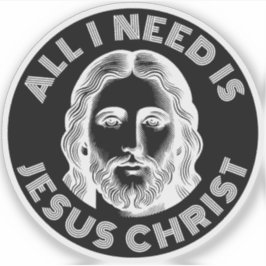 Alles was ich brauche ist Jesus Christus - v3 (wei Aufkleber