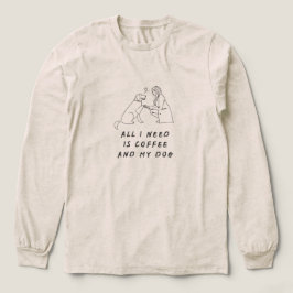 'Alles, was ich brauche, ist Kaffee und mein Hund' Tri-Blend Shirt