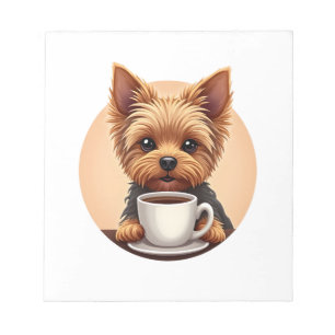Alles was ich brauche ist Kaffee und mein Yorkie Notizblock