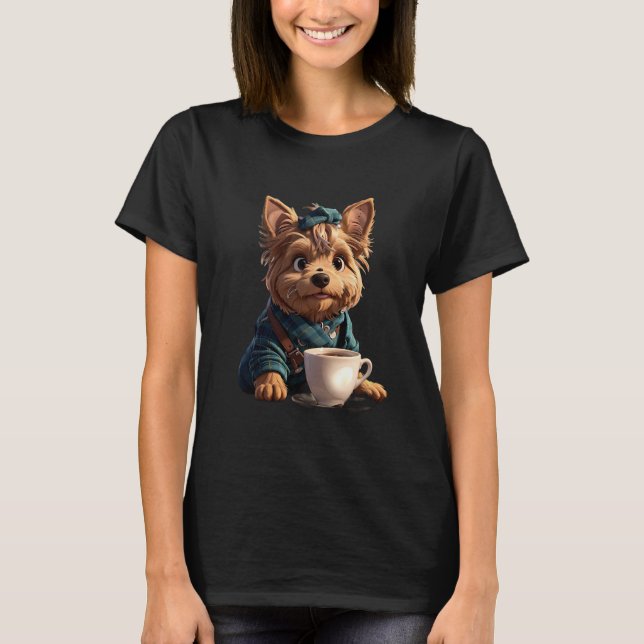 Alles, was ich brauche, ist Kaffee und meine Yorki T-Shirt (Vorderseite)