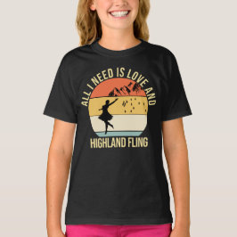 Alles, was ich brauche, ist Liebe und Hochland-Tan T-Shirt