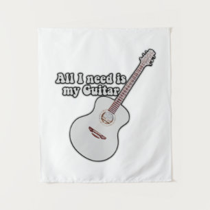 Alles was ich brauche ist meine Gitarre. Wandteppich