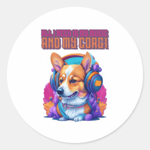 Alles, was ich brauche, ist meine Musik und mein C Runder Aufkleber