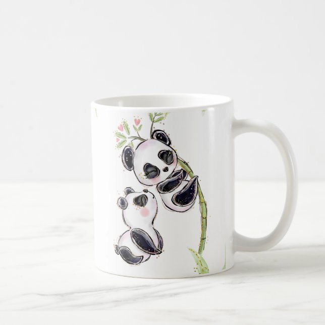Alles, was ich brauche, ist Panda-Tasse  Kaffeetasse (Rechts)