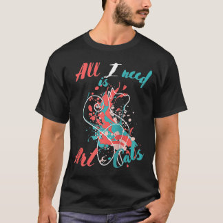 Alles was ich brauche ist und Katzen Cool Line Rag T-Shirt