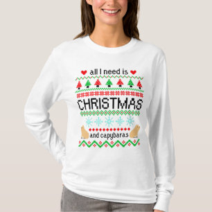 Alles was ich brauche ist Weihnachten und Capybara T-Shirt