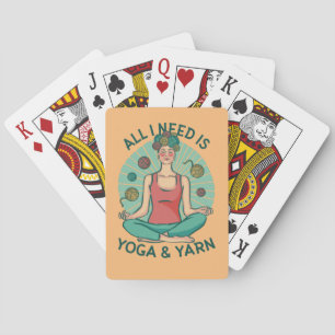 Alles, was ich brauche, ist Yoga und Yarne Phrase Spielkarten