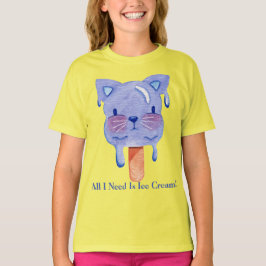 Alles, was ich brauche, sind Eiscreme-Girls Gelb T T-Shirt