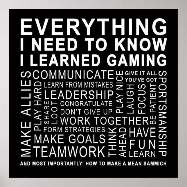 Alles, was ich brauche, um schwarzes Gaming zu ler Poster (Vorne)