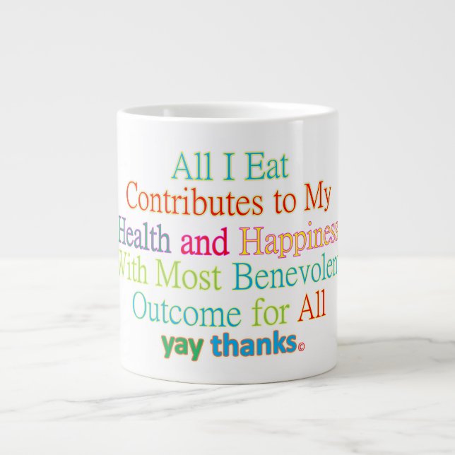 Alles, was ich esse Tasse (Vorderseite)