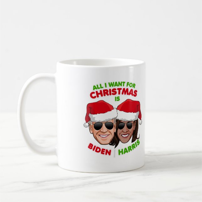 ALLES, WAS ICH FÜR CHRISTMAS WOLLTE, IST BIDEN HAR KAFFEETASSE (Links)