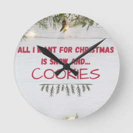 Alles, was ich für die Weihnachtswall-Uhr gewollt  Runde Wanduhr
