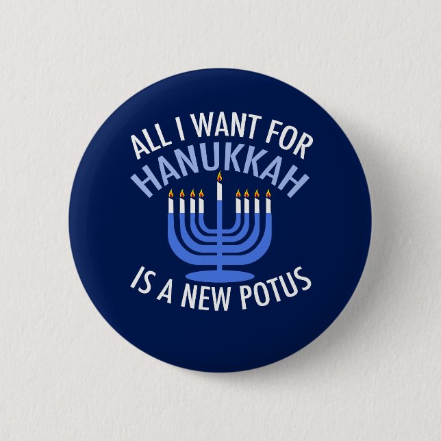Alles, was ich für Hanukkah Gewollt habe, ist ein  Button (Vorderseite)