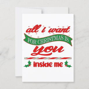 Alles, was ich für Weihnachten gewollt habe, sind Postkarte