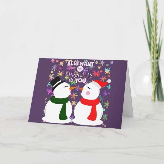 Alles, was ich für Weihnachten Niedlichen Schneema (Vorderseite)