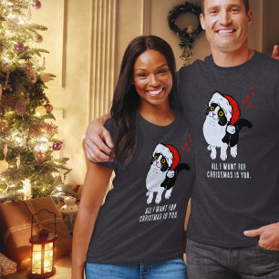 Alles, was ich für Weihnachts-Katze Gewollt habe T-Shirt