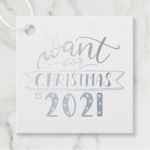 Alles, was ich für Weihnachts-Spaß-Foil-Gefallen-T Geschenkanhänger