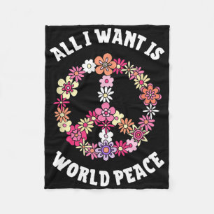 Alles, was ich Gewollt habe, ist World Peace Happy Fleecedecke