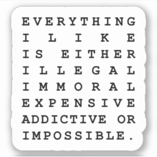 Alles, was ich mag aufkleber