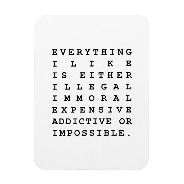 Alles, was ich mag magnet (Vertikal)