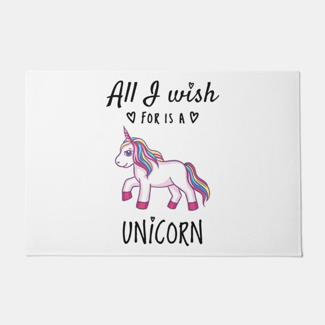 Alles, was ich mir wünsche, ist ein Einhorn Fußmatte (Vorderseite)