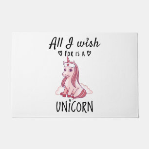 Alles, was ich mir wünsche, ist ein Einhorn Fußmatte
