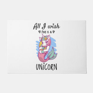 Alles, was ich mir wünsche, ist ein Einhorn Fußmatte