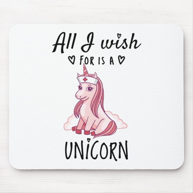 Alles, was ich mir wünsche, ist ein Einhorn Mousepad (Vorne)