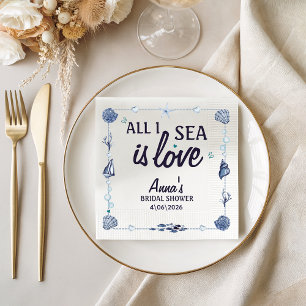 Alles was ich sehe ist Liebe Brautparty Wasserfarb Serviette