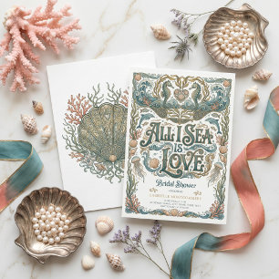 Alles was ich sehe ist Liebe Nautical Art Nouveau Einladung