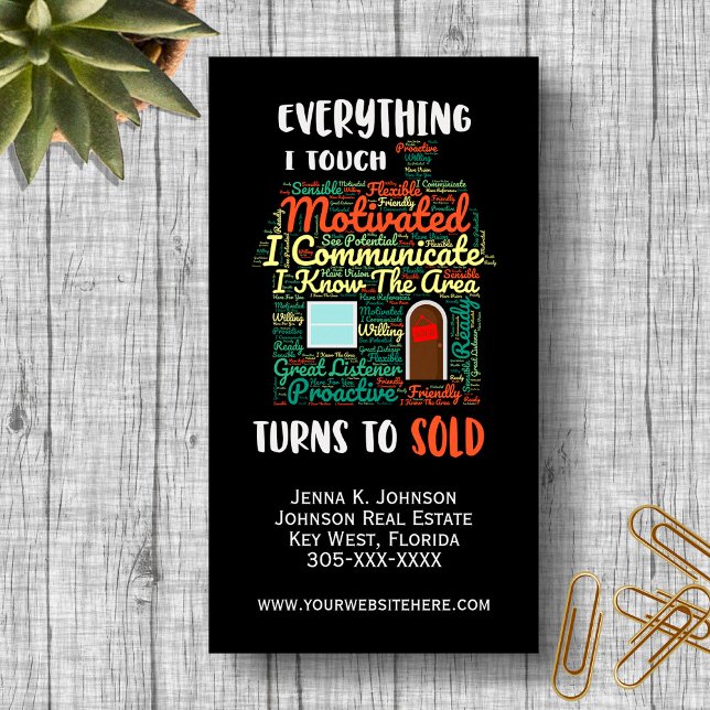 Alles, was ich Touch werde, wird zu realem Anwesen Magnetische Visitenkarte (Von Creator hochgeladen)