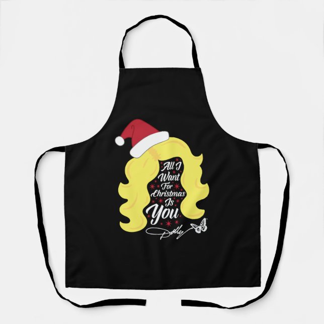 Alles, was ich Weihnachten Dolly Wig Gewollt habe Schürze (Vorderseite)