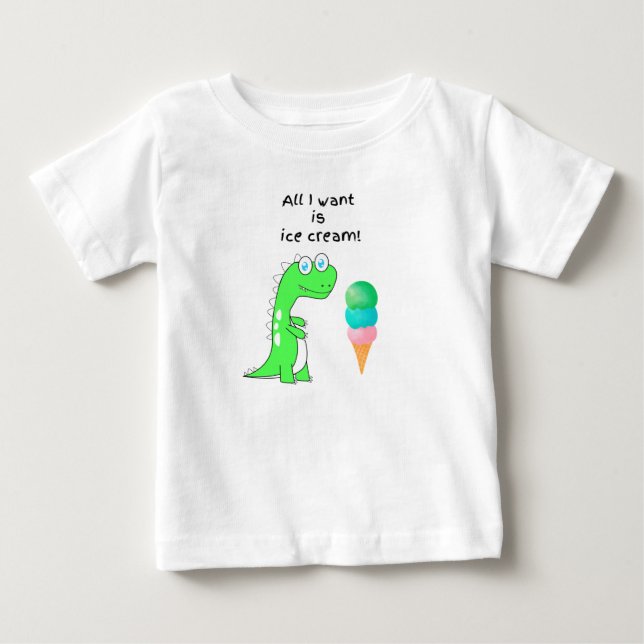 Alles, was ich wollte, ist Eiscreme! Baby T-shirt (Vorderseite)