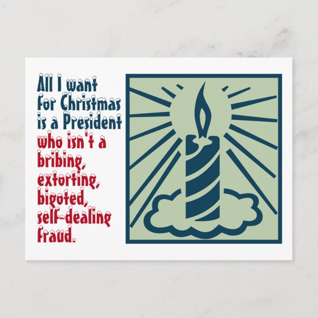 Alles, was ich zu Weihnachten gegen Trump Gewollt  Postkarte (Vorderseite)