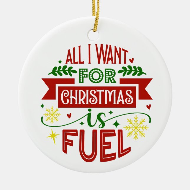 Alles, was ich zu Weihnachten Gewollt habe, ist de Keramik Ornament (Vorne)