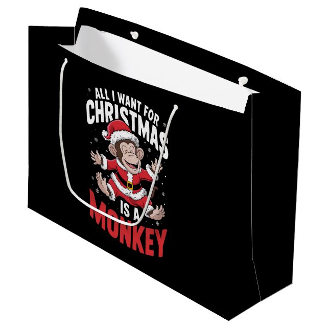 Alles, was ich zu Weihnachten Gewollt habe, ist ei Große Geschenktüte (Vorderseite Schrägansicht)