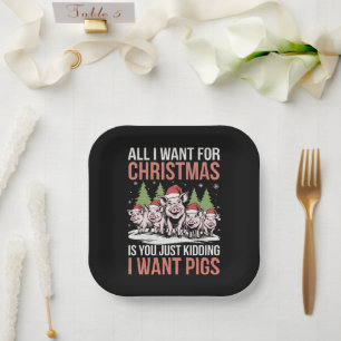 Alles, was ich zu Weihnachten Gewollt habe, ist ei Pappteller
