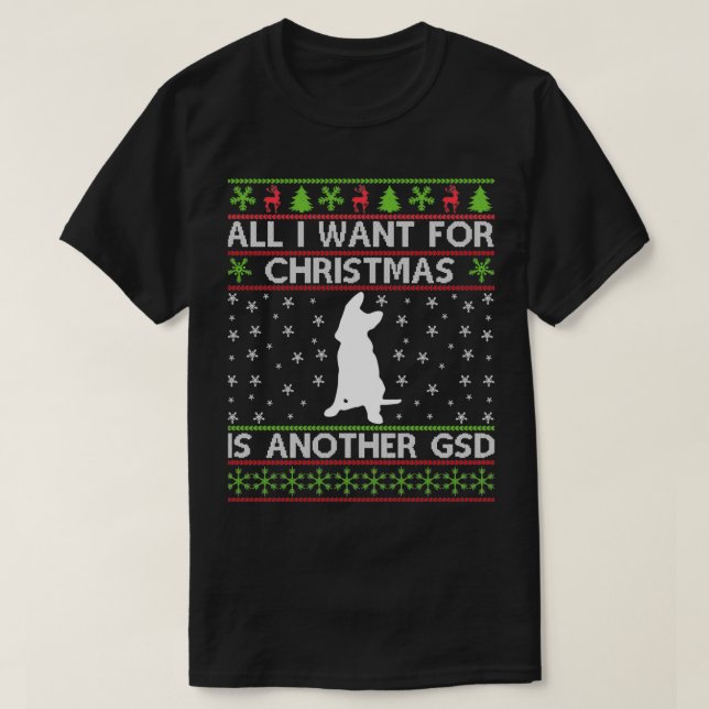 Alles, was ich zu Weihnachten noch einem deutschen T-Shirt (Design vorne)