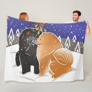 Alles, was ich zu Weihnachten will Chow-Fleece-Dec Fleecedecke