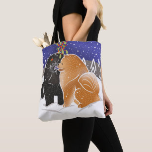 ALLES WAS ICH ZU WEIHNACHTEN WILL Chow Tote oder C Tasche
