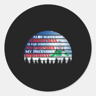 Alles, was ich zu Weihnachten will, ist, dass jema Runder Aufkleber