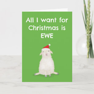 Alles, was ich zu Weihnachten will, ist du süße Ka Karte