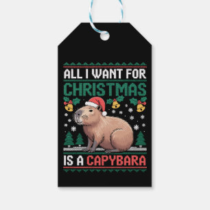 Alles, was ich zu Weihnachten will, ist ein Capyba Geschenkanhänger