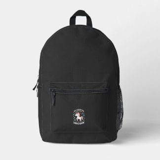 Alles, was ich zu Weihnachten will, ist ein Einhor Bedruckter Rucksack