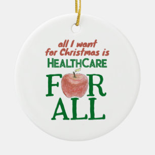 Alles, was ich zu Weihnachten will, ist Gesundheit Keramik Ornament