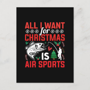 Alles, was ich zu Weihnachten will, ist Luftsport Postkarte